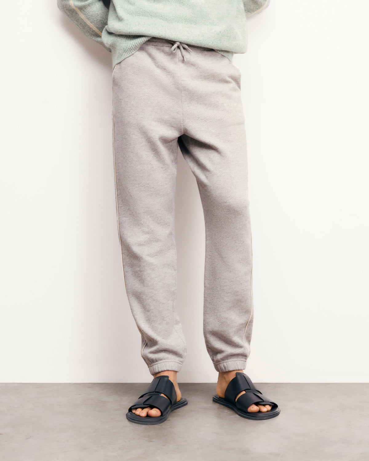 Jogging Large - Gris Chiné Clair - Homme