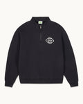 Men's Funnel Neck Sweatshirt - Washed Black