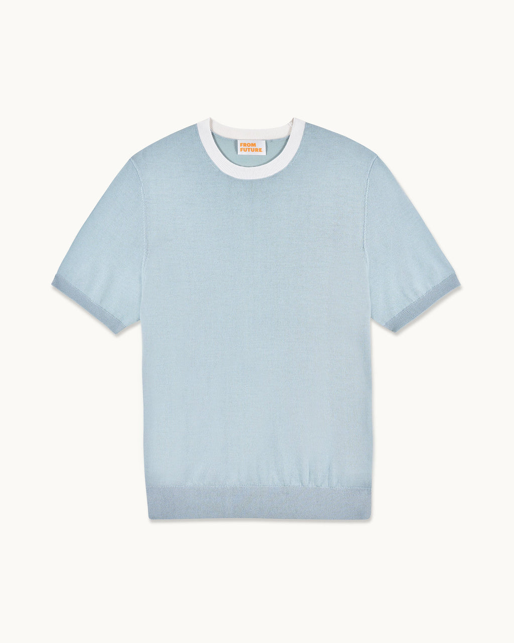 Pull Col Rond Contraste - Grey Blue - Homme
