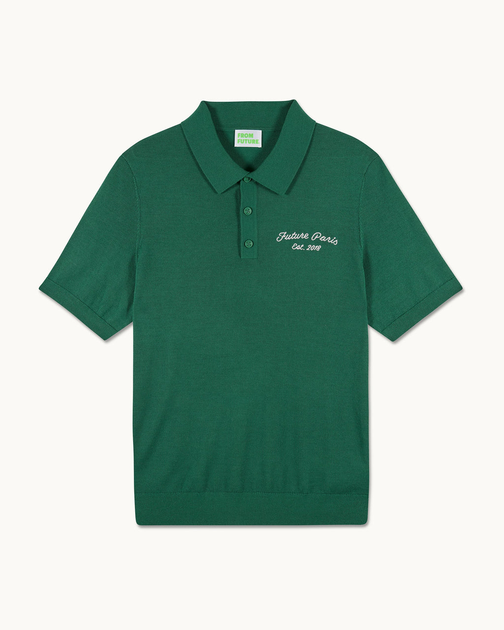 Pull Col Polo Future Paris - Ocean Green - Homme