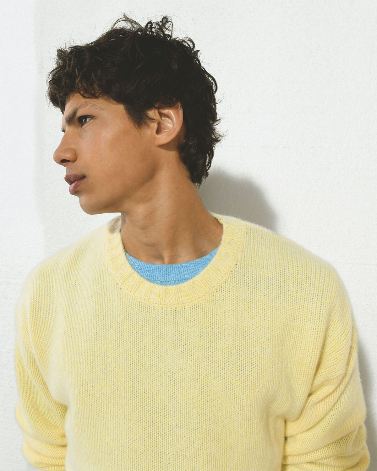 Pull Col Rond Oversize - Sunset Ylw Mln - Homme