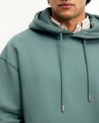Sweatshirt Hoodie - Washed Green - Homme