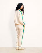 Jogging Droit Bandes Multicolores - Sable - Femme