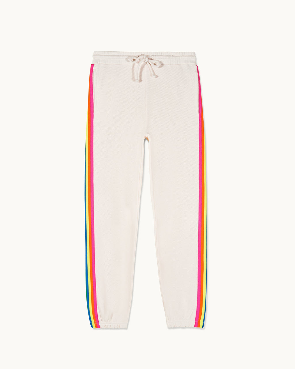 Jogging Droit Bandes Multicolores - Sable - Femme