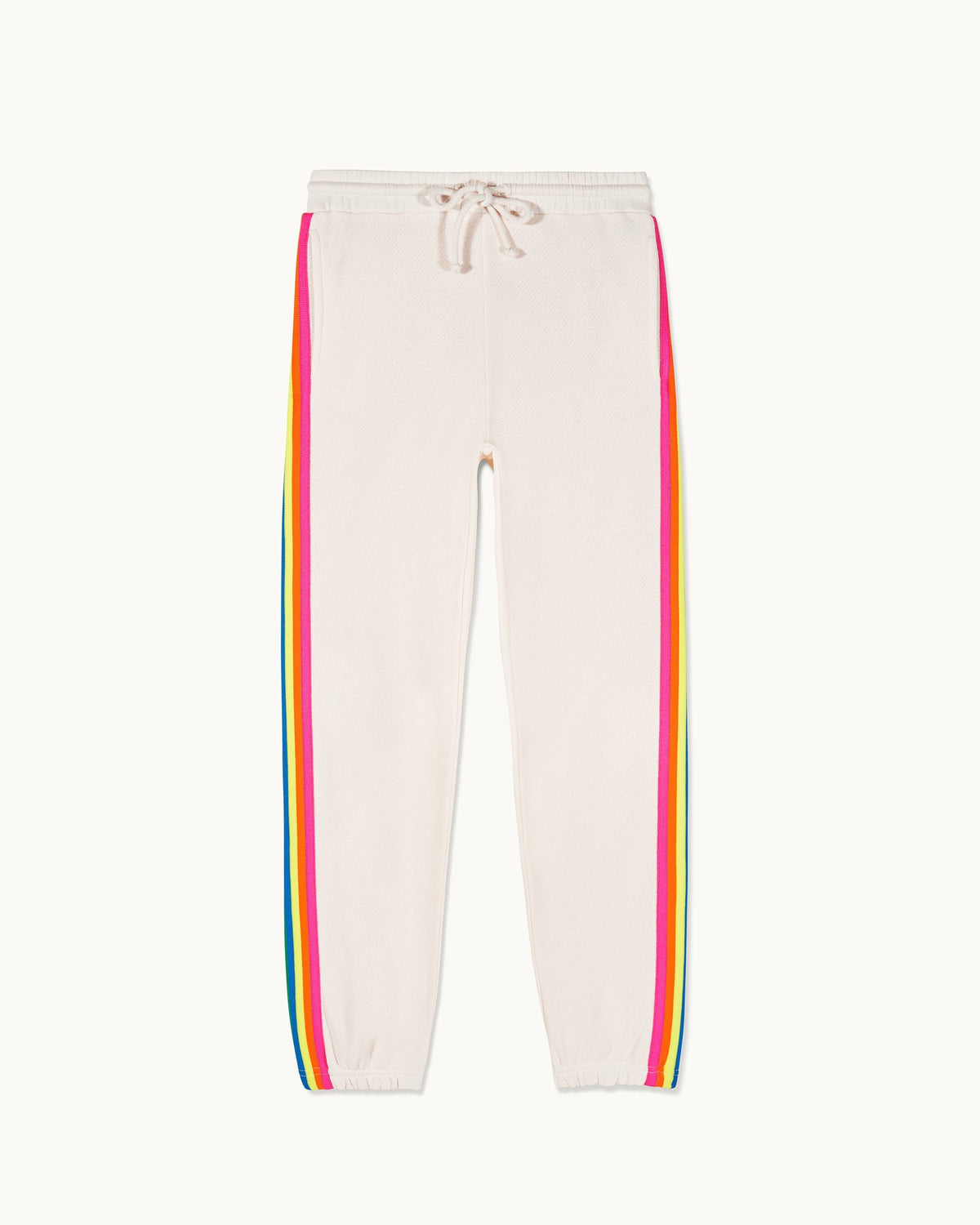 Jogging Droit Bandes Multicolores - Sable - Femme