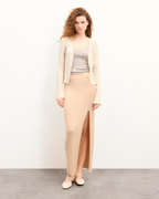 Gonna Lunga Strass - Light Beige - Donna