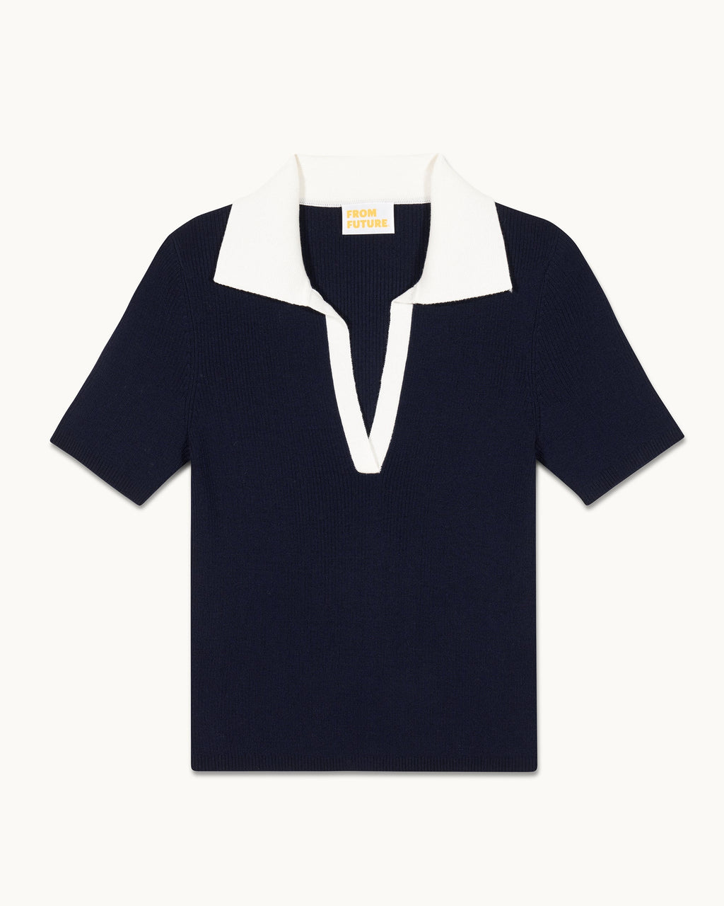 Top Manches Courtes Bicolore - Navy - Femme