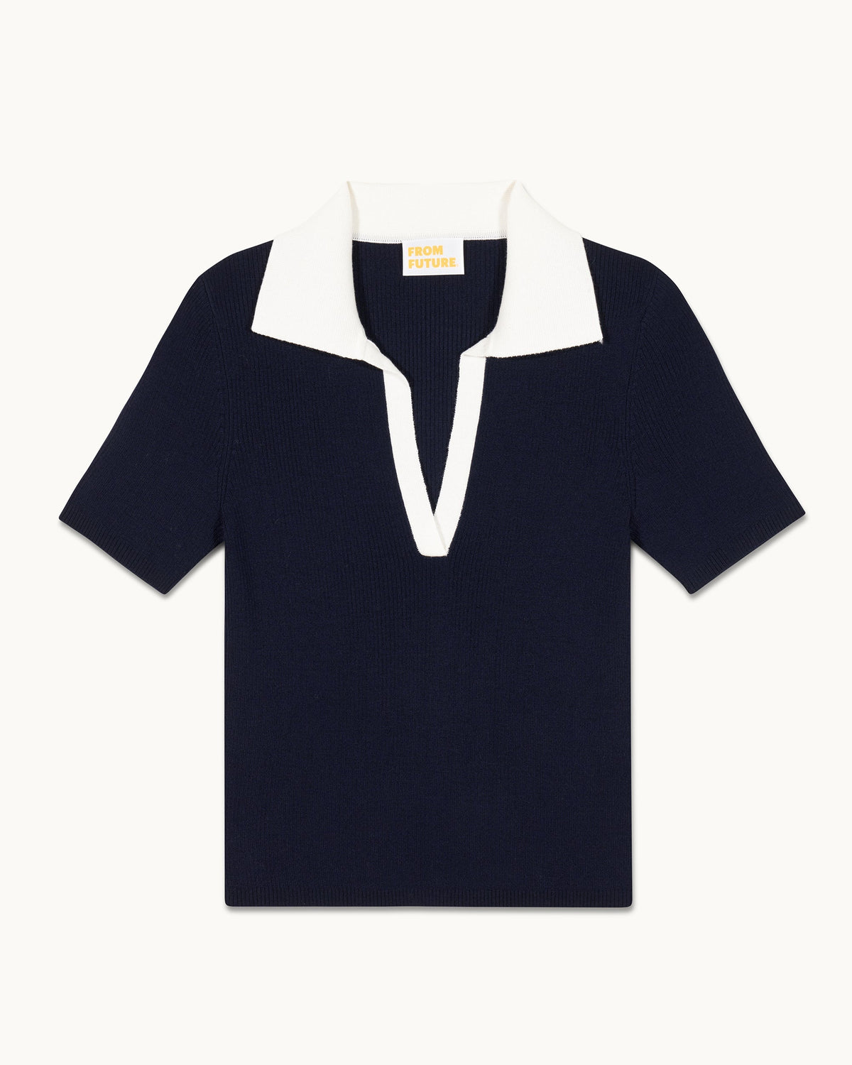 Top Manches Courtes Bicolore - Navy - Femme