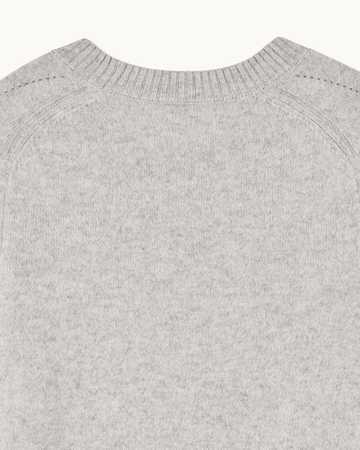 Pull Col Rond Cœurs - Gris Chiné Clair - Femme