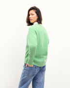Jersey de Cuello Redondo Oversize - Spicy Green Mln - Mujer