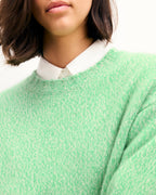 Jersey de Cuello Redondo Oversize - Spicy Green Mln - Mujer