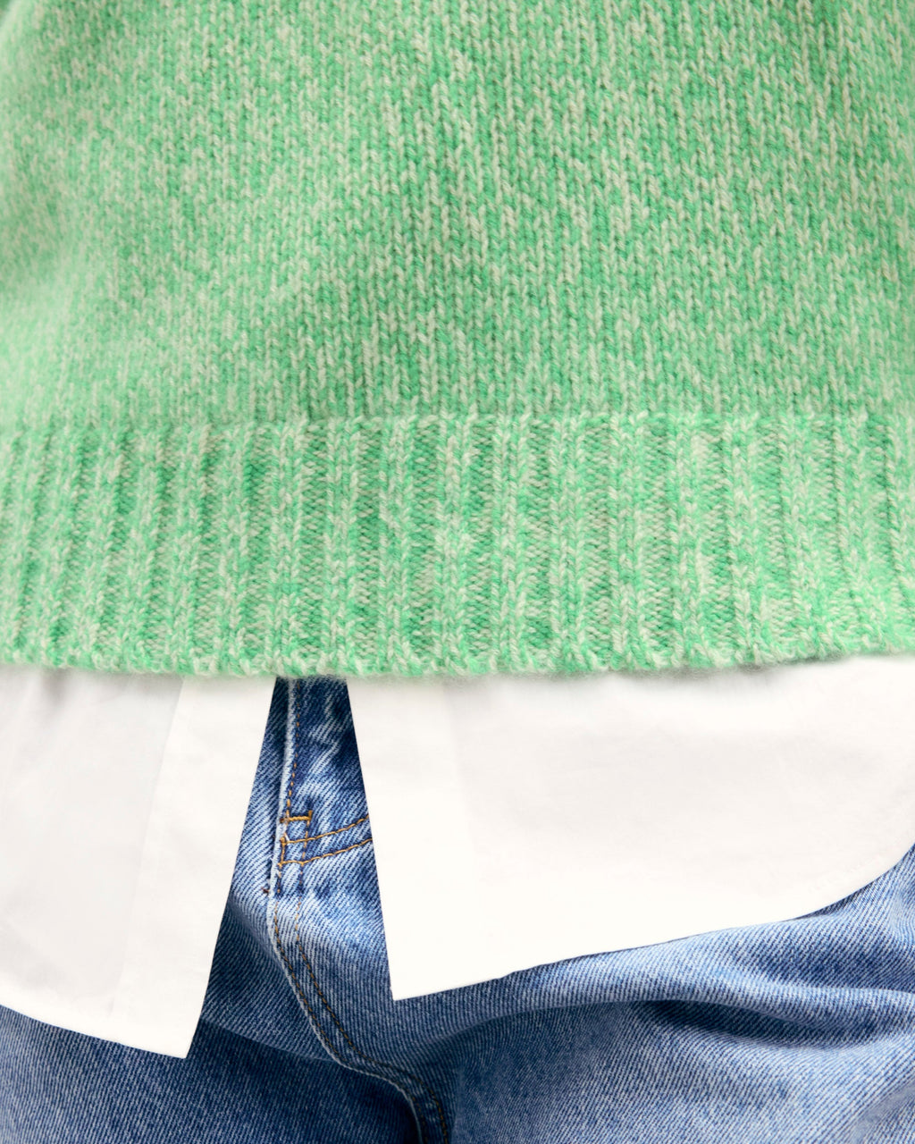 Jersey de Cuello Redondo Oversize - Spicy Green Mln - Mujer