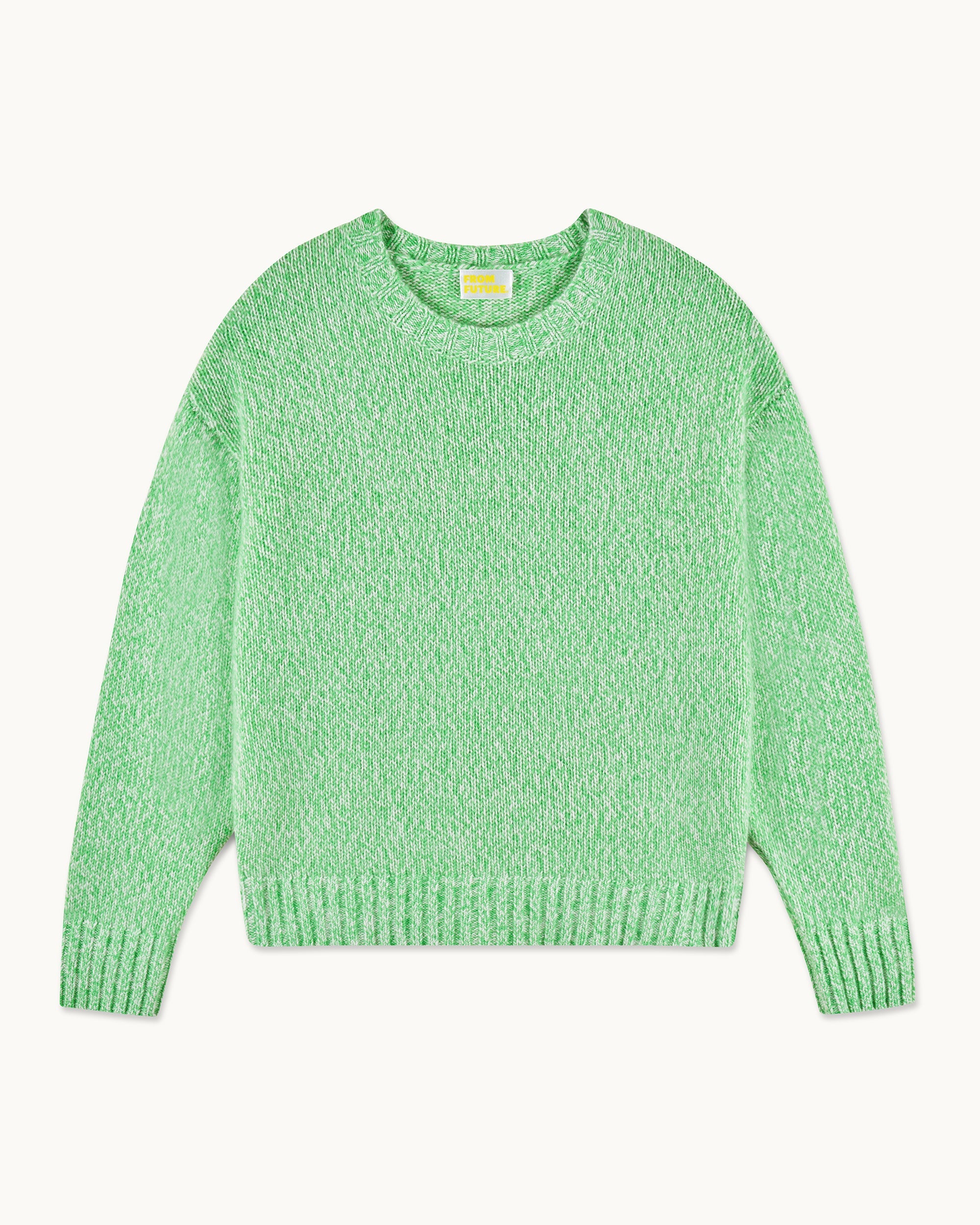 Jersey de Cuello Redondo Oversize - Spicy Green Mln - Mujer