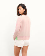 Maglione Scollo A V - Sky Pink - Donna