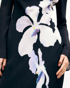 Robe Longue Manches Longues Marlow - Big Black Orchi - Femme