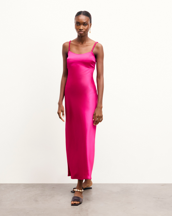 Robe Longue Bretelles Batya - Tropical Raspbe - Femme