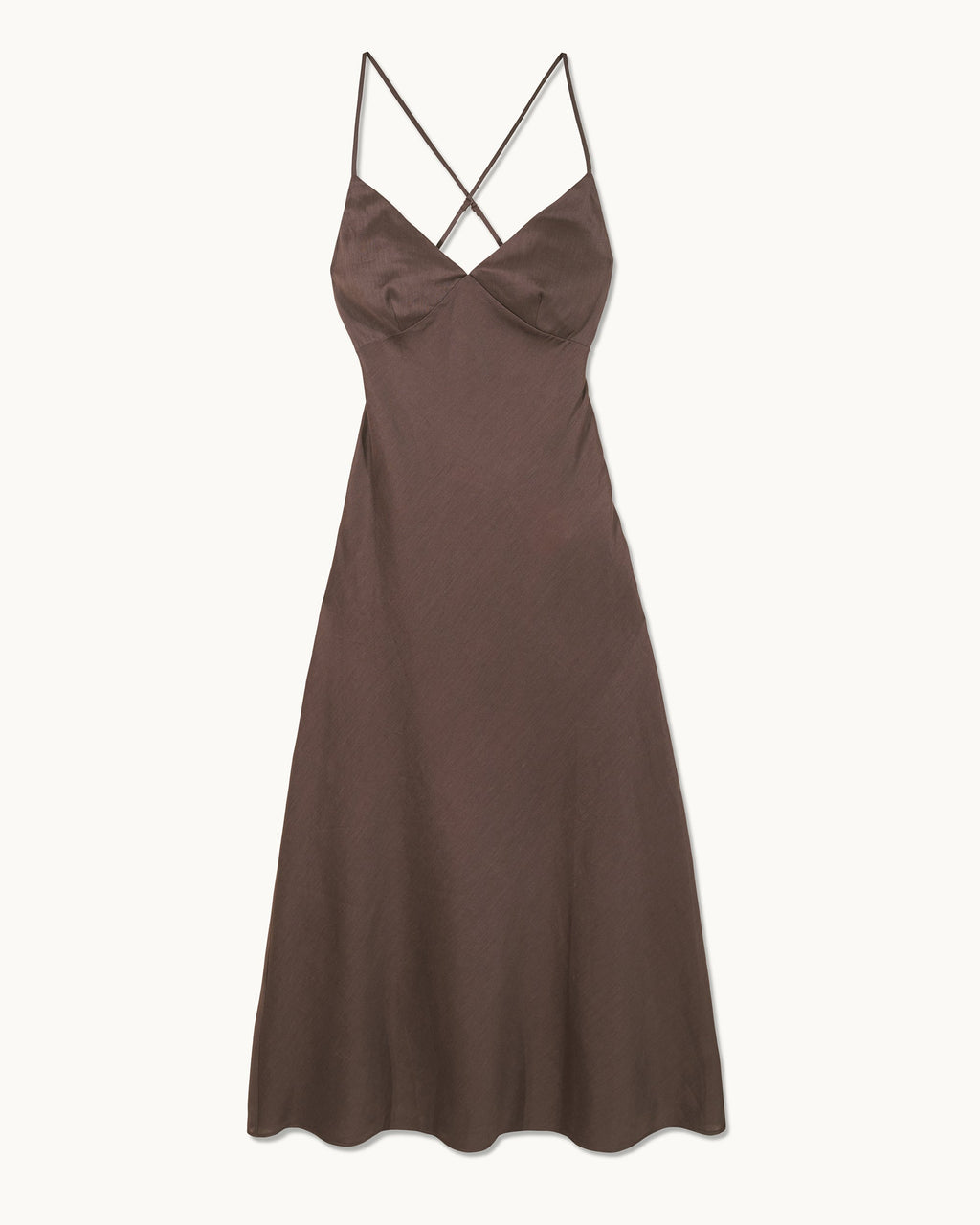 Abito Lungo Spalline Arielle - Chocolat - Donna