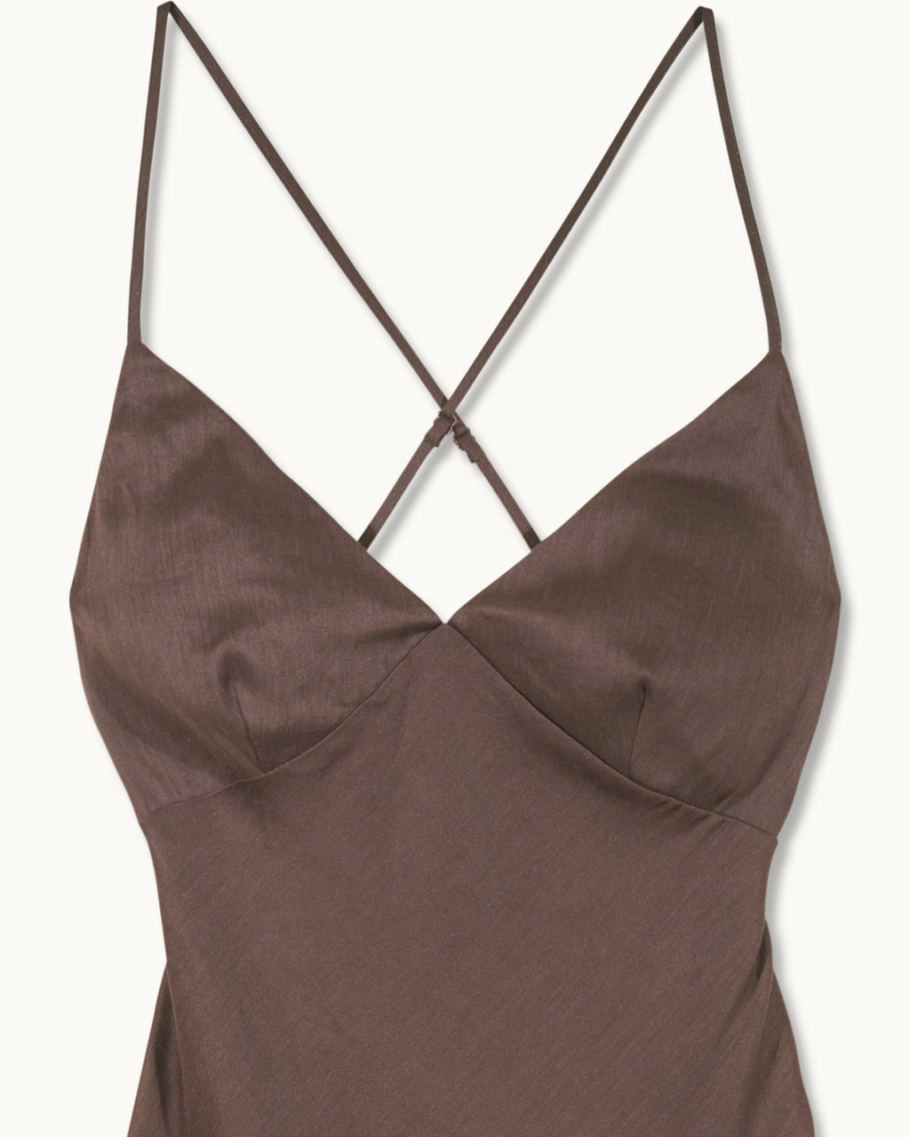 Abito Lungo Spalline Arielle - Chocolat - Donna