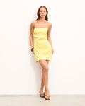 Robe Courte Bustier Nola - Sky Yellow - Femme