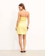 Robe Courte Bustier Nola - Sky Yellow - Femme