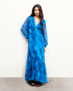 Giovanna Long-Sleeved Dress - Fuzzy Blue - Women
