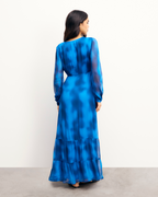 Giovanna Long-Sleeved Dress - Fuzzy Blue - Women