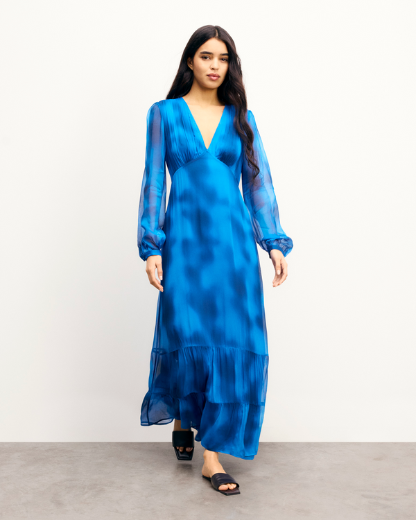 Robe Manches Longues Giovanna - Fuzzy Blue - Femme