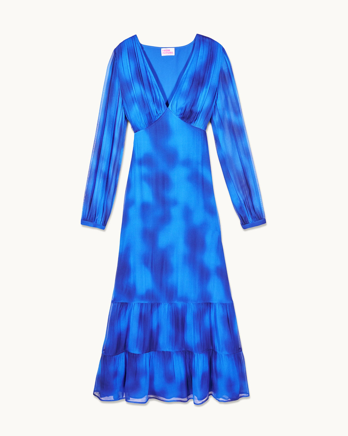Giovanna Long-Sleeved Dress - Fuzzy Blue - Women