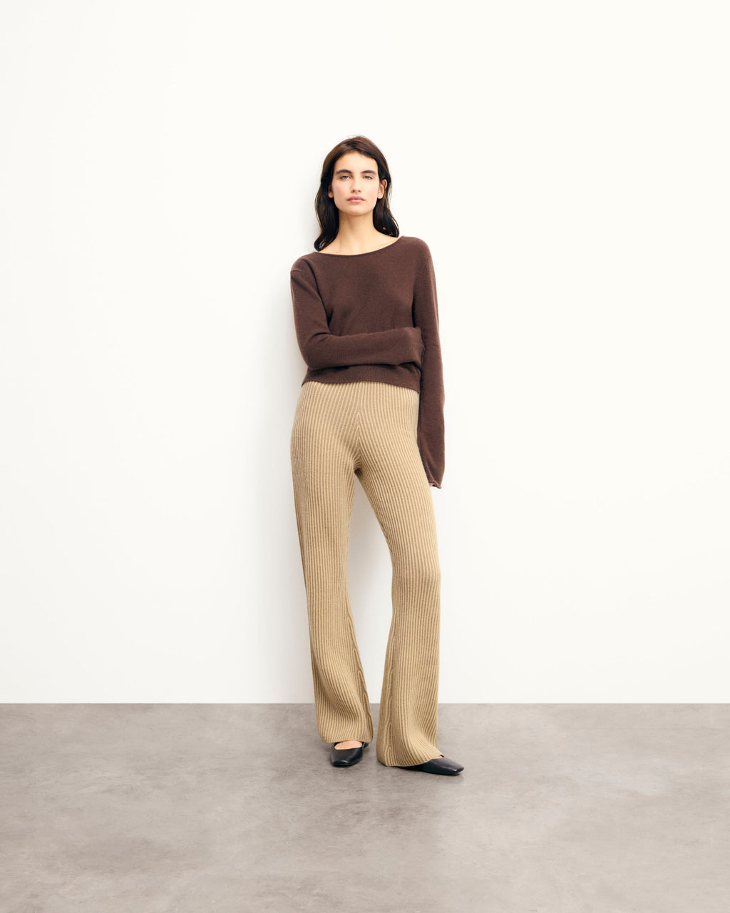 Top Manches Longues Dos Nu - Chocolat - Femme