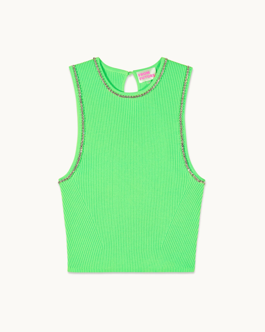 Top Débardeur Col Strass - Sunset Green - Femme