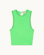 Top Débardeur Col Strass - Sunset Green - Femme