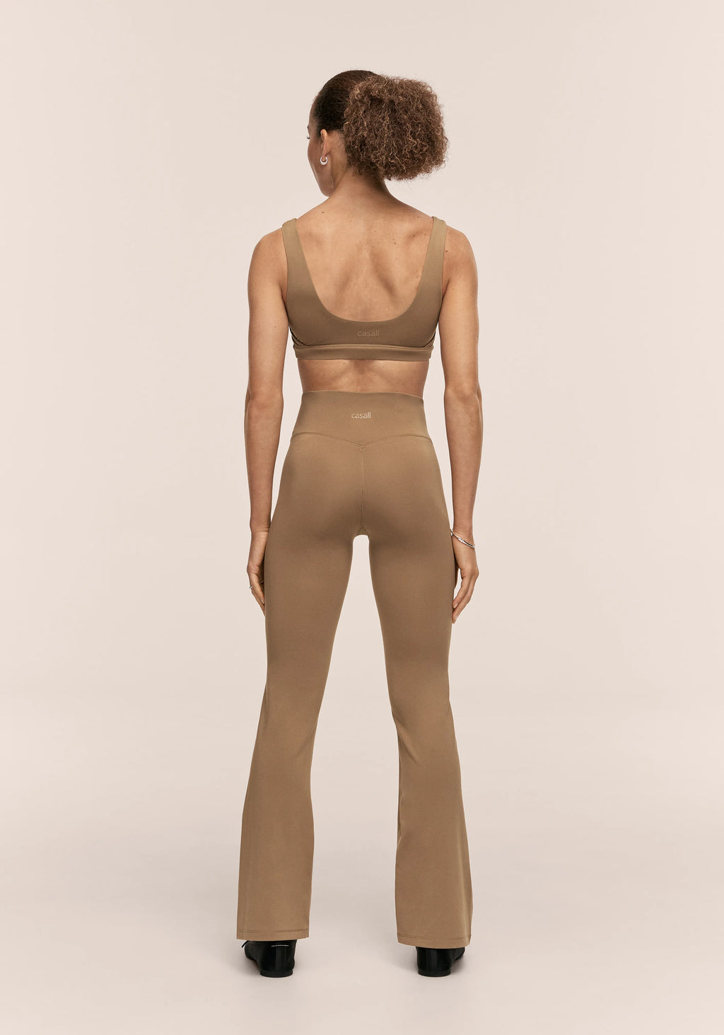 Soft Touch Flared Pants - Light Khaki