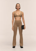 Soft Touch Flared Pants - Light Khaki