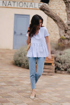 Blouse Martha Bleu Coton