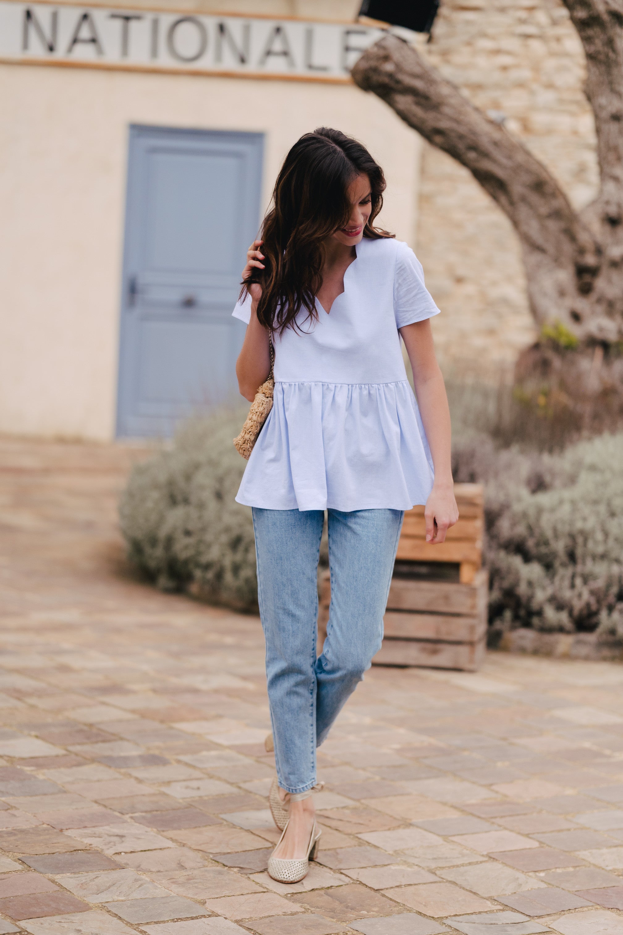 Blouse Martha Bleu Coton
