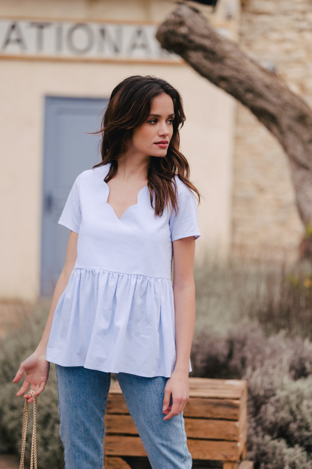 Blouse Martha Bleu Coton