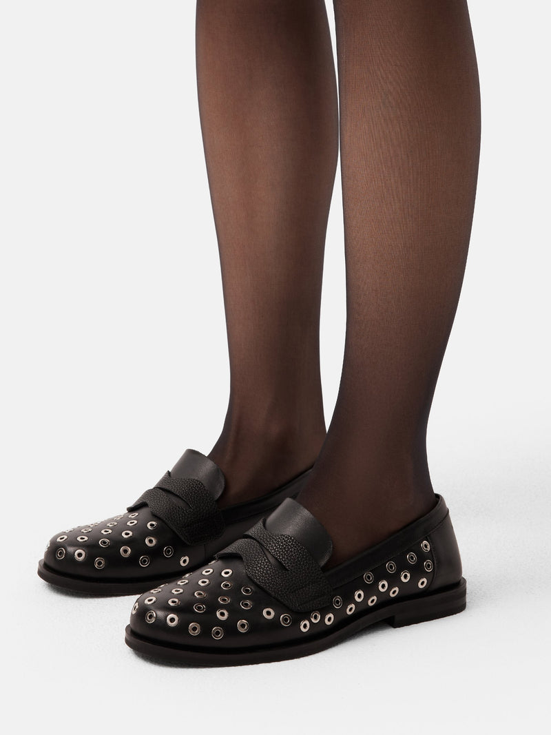 Mocasines Muse metalizados - Negro