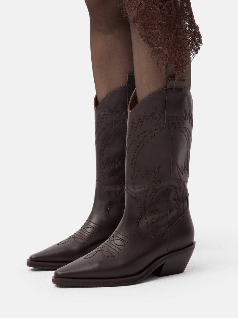 Botas de hojas de acebo - Marrón