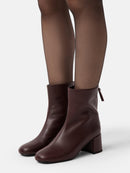 A Lonely Place To Be Ankle Boots - Burgundy