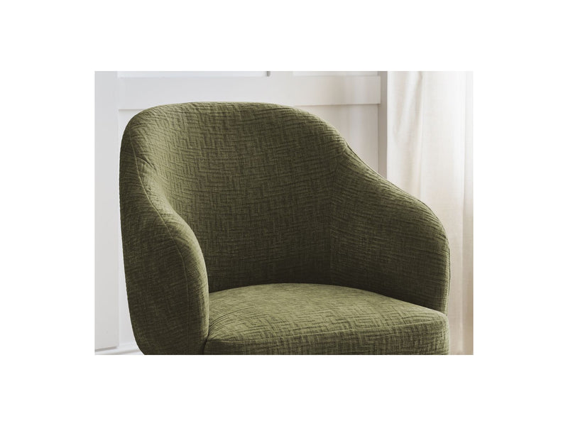 Lot De 2 Chaises Sophie - Tissu Texturé Et Pieds Étoile - Vert