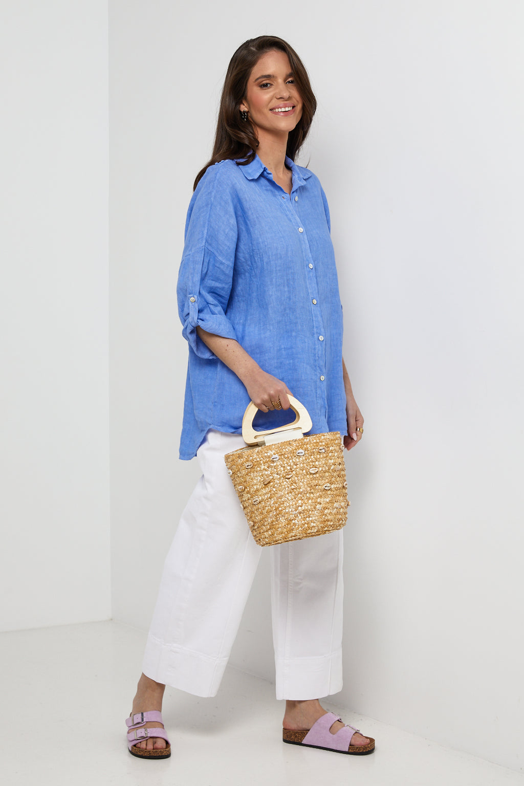Chemise - Azur - Femme