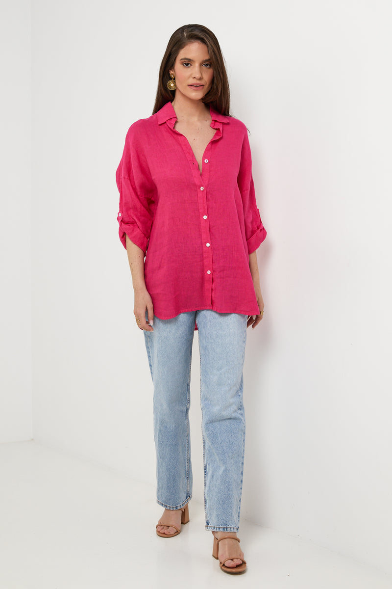 Camisa - Fucsia - Mujer