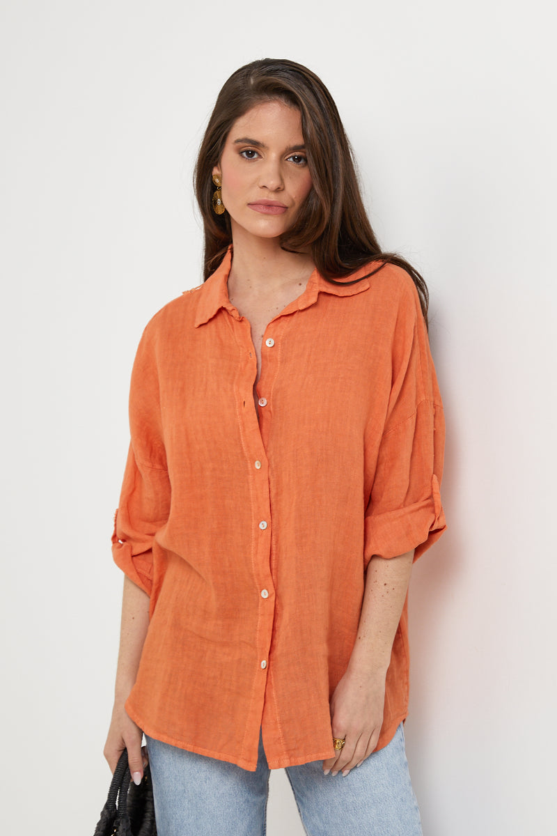 Camisa - Naranja - Mujer