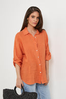 Camisa - Naranja - Mujer