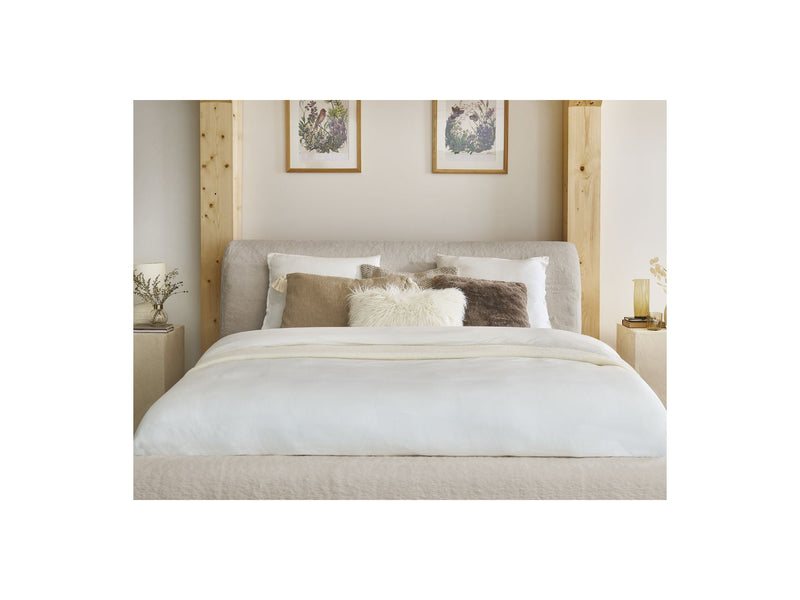 Lit Coffre Effet Fausse Fourrure - Cervin - Beige