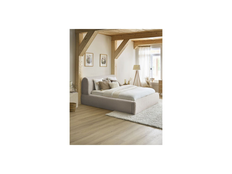 Lit Coffre Effet Fausse Fourrure - Cervin - Beige