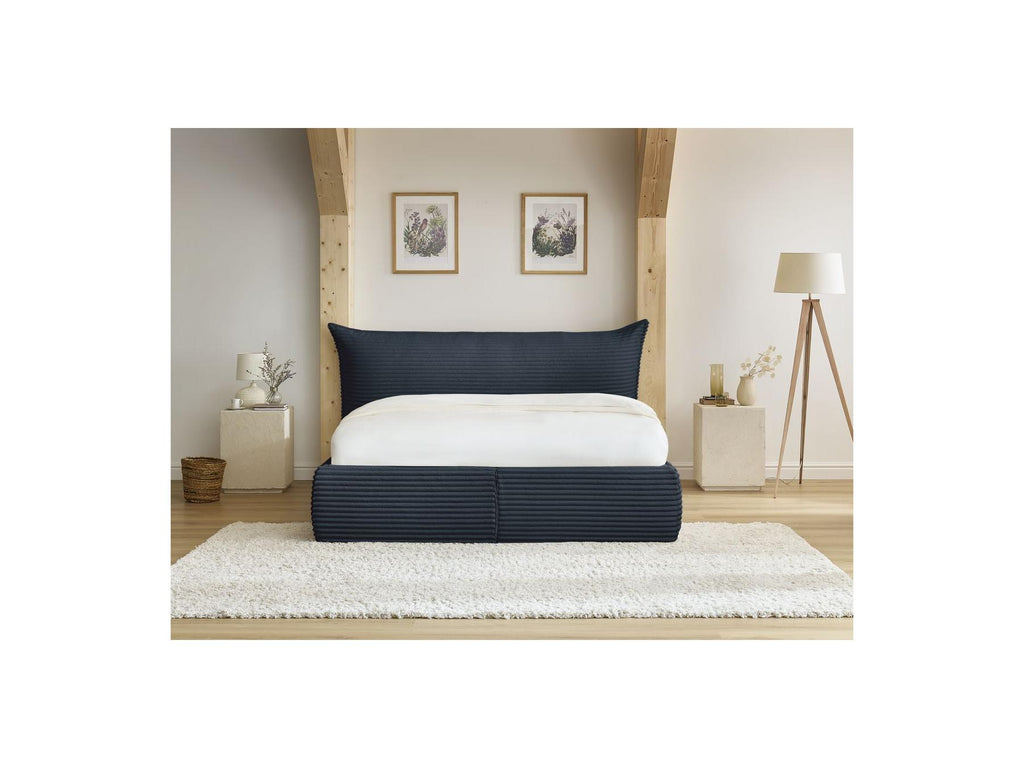 Jade - Storage Bed with Pillow-Effect Headboard - Soft Wide-Ribbed Corduroy