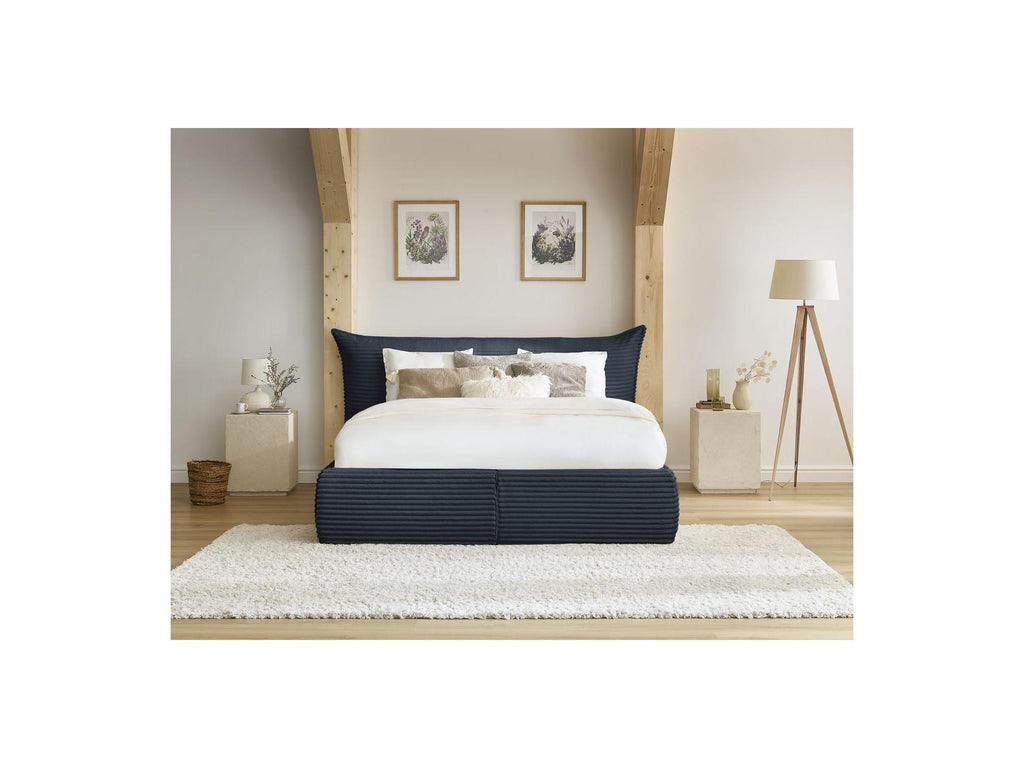 Jade - Storage Bed with Pillow-Effect Headboard - Soft Wide-Ribbed Corduroy