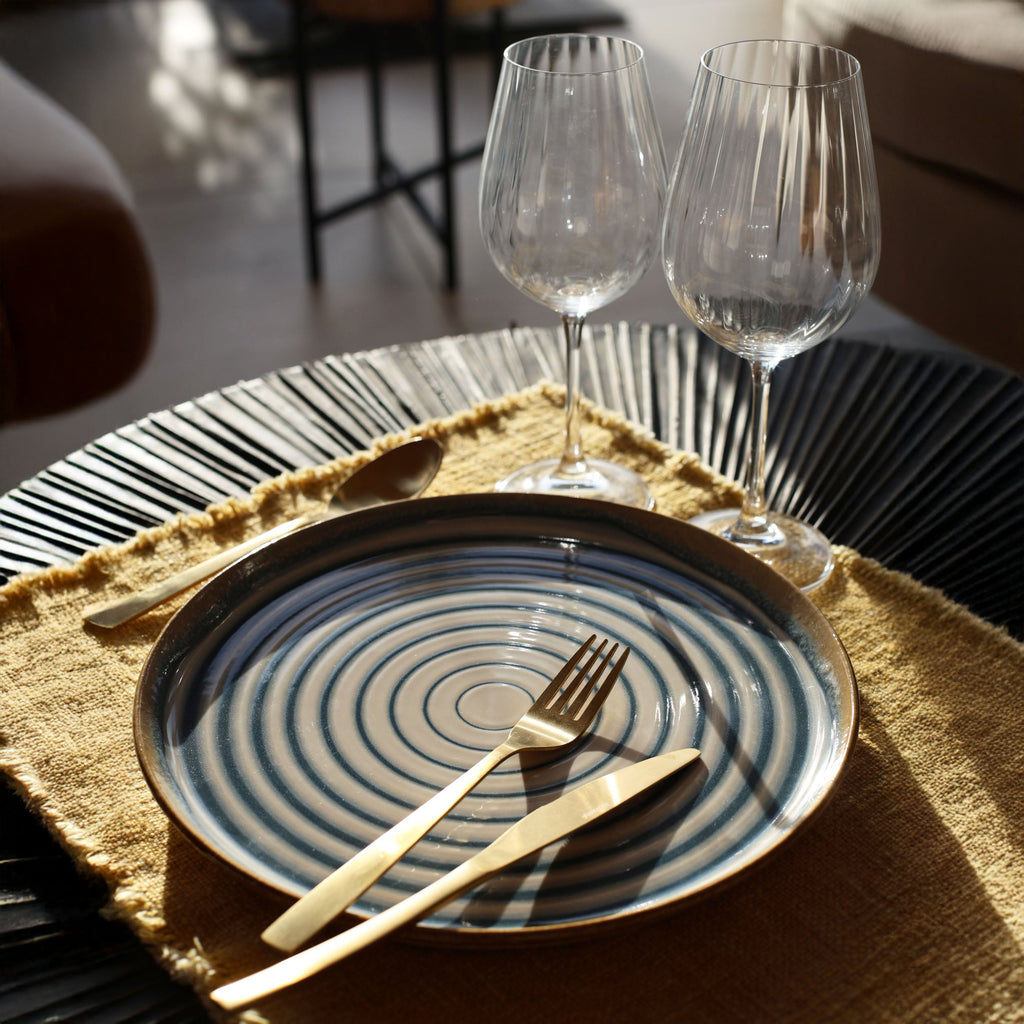 Set of 6 Dinner Plates - Spiral - 27 cm - Earthenware