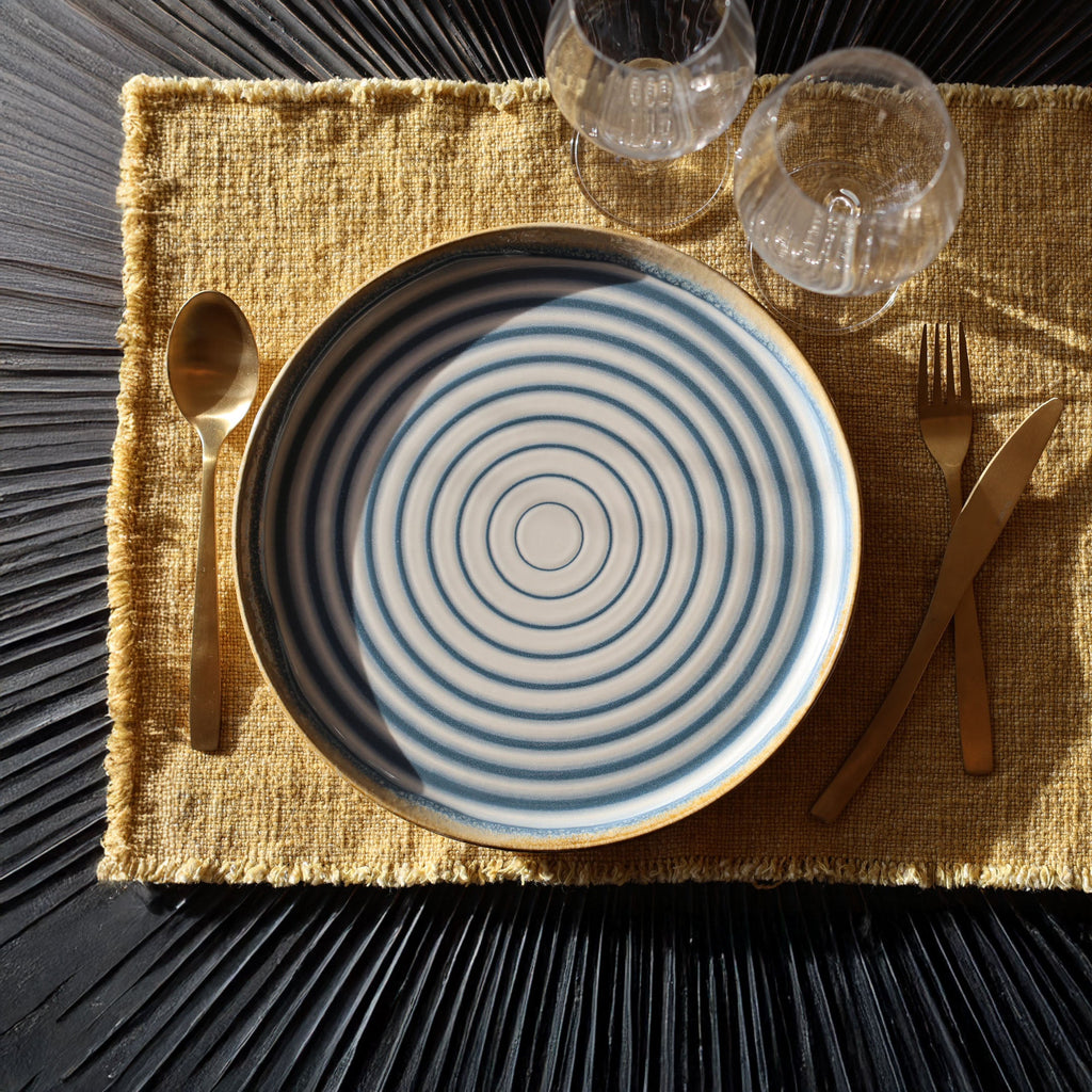 Set di 6 piatti da dessert Spirale da 21 cm in maiolica